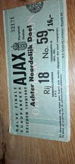 Ajax Europabeker Ticket 1968/1969, Verzamelen, Spoorwegen en Tramwegen, Ophalen of Verzenden, Gebruikt, Overige soorten, Kaart of Prent