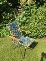 Vintage seventies tuinstoeltje opklapbaar campingstoel mooi, Caravans en Kamperen, Gebruikt