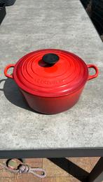 Le creuset pan, Huis en Inrichting, Keuken | Potten en Pannen, Ophalen, Zo goed als nieuw, Gietijzer, Koekenpan of Braadpan