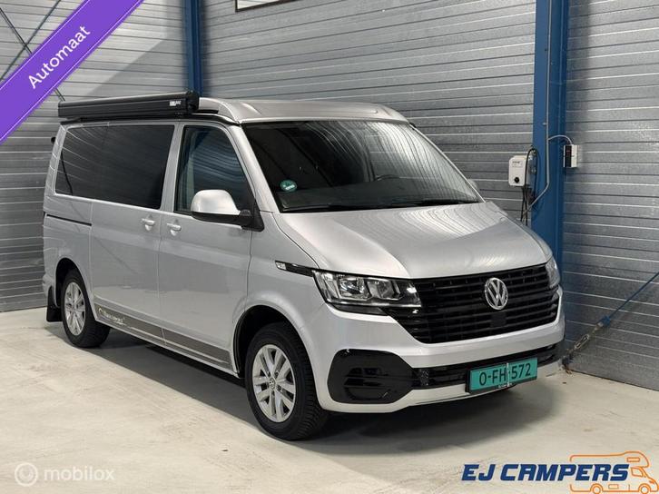VW T6.1 Wavecamper 4 pers /DSG Automaat / hefdak! 150PK, Caravans en Kamperen, Campers, Bedrijf, Buscamper of Camperbus, Volkswagen