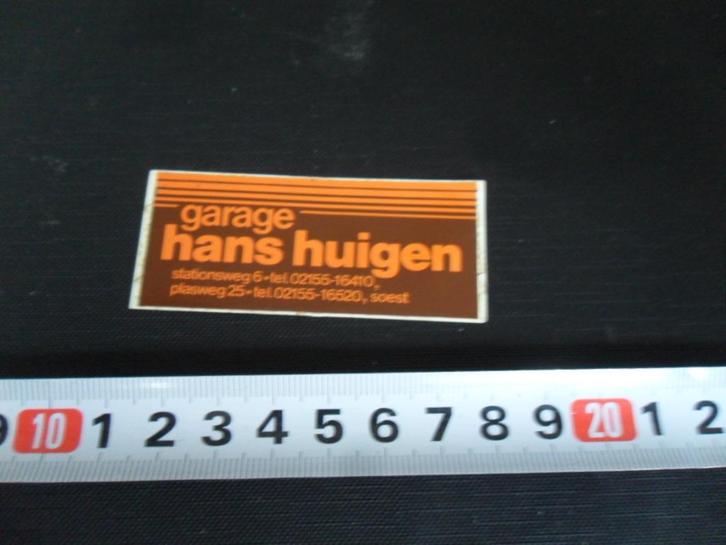 sticker soest garage hans huigen stationsweg / plasweg, Verzamelen, Stickers, Zo goed als nieuw, Ophalen
