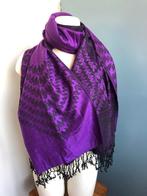 Pashmina paars zwart, Ophalen of Verzenden, X, Pashmina, Zo goed als nieuw