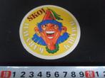 sticker SKOL bier pils carnaval karnaval strip vrouw blauw h, Ophalen, Zo goed als nieuw
