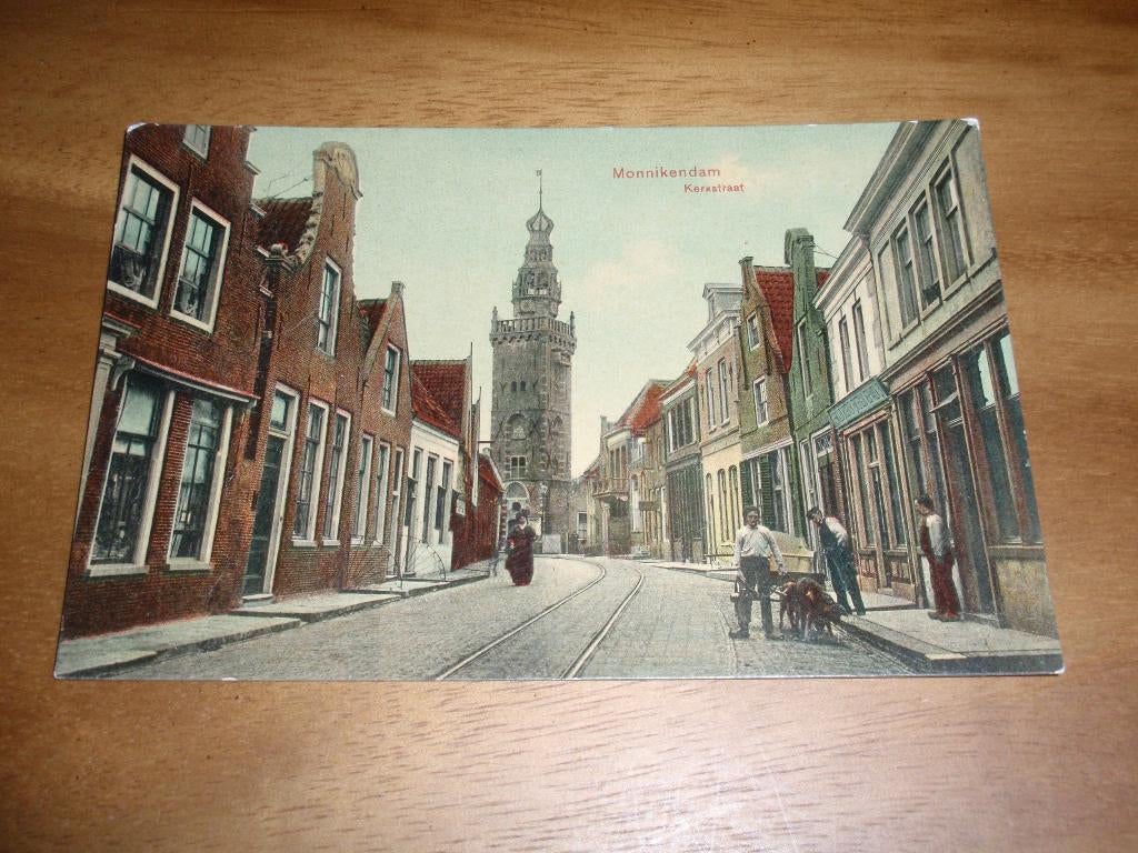 Monnikendam Kerkstraat Monnickendam, Verzamelen, Ansichtkaarten | Nederland, Verzenden, Voor 1920, Ongelopen, Noord-Holland