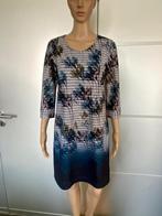 J538 Taifun maat S=36 jurk blauw/zwart/geel jurkje, Kleding | Dames, Jurken, Blauw, Ophalen of Verzenden, Zo goed als nieuw, Maat 36 (S)