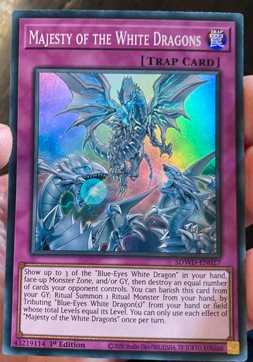 Yu-Gi-Oh! Majesty of the White Dragons SDWD 1st Ed ! beschikbaar voor biedingen