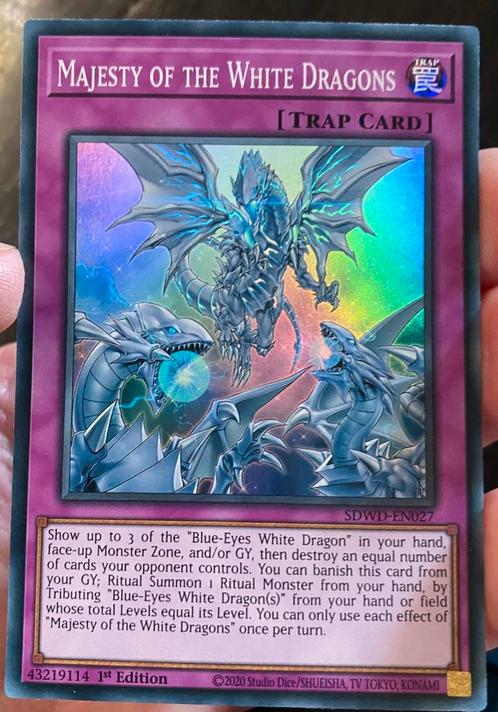 Yu-Gi-Oh! Majesty of the White Dragons SDWD 1st Ed !, Hobby en Vrije tijd, Verzamelkaartspellen | Yu-gi-Oh!, Gebruikt, Losse kaart