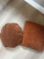 Sierkussens cognac, Huis en Inrichting, Woonaccessoires | Kussens, Ophalen, Zo goed als nieuw, Vierkant