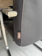 H&H Leren Donkerbruine Eetkamerstoelen (6 stuks), Huis en Inrichting, Ophalen, Gebruikt, Bruin, Leer
