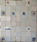 Delfts blauw tegeltableau oude witjes aardewerk, Antiek en Kunst, Ophalen