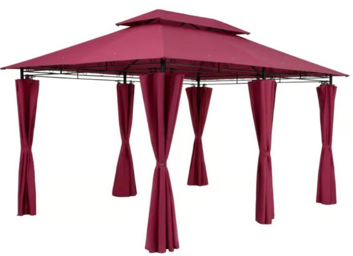 Partytent paviljoen pagodetent 3x4m Rood GRATIS BEZORGD!, Tuin en Terras, Partytenten, Nieuw, Overige typen, 2 meter of meer, Minder dan 5 meter