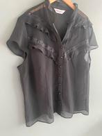 Zwarte blouse met ruches - Bonmarché, Ophalen of Verzenden, Zo goed als nieuw, Maat 42/44 (L), Zwart