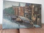 Prachtig Oude Zijds Voorburgwal Amsterdam K. Van Egmond, Antiek en Kunst, Kunst | Schilderijen | Klassiek, Ophalen
