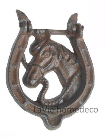 Deurklopper van gietijzer paard beschikbaar voor biedingen