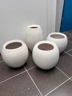 Witte Bloempotten Set - Diverse Maten, Tuin en Terras, Bloempotten, Ophalen, Overige materialen, Gebruikt, 40 cm of meer
