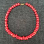 Vintage dieprode bloedkoraal ketting voor jong meisje, Ophalen of Verzenden, Overige materialen, Ketting
