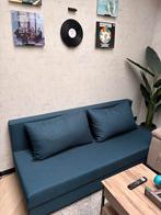 Slaapbank NORSMINDE blauwe stof, Ophalen, Blauw, Tweepersoons, Zo goed als nieuw