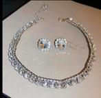 Sieraden Set met Strass - Gratis Verzending!, Overige materialen, Nieuw, Ophalen of Verzenden, Zilver