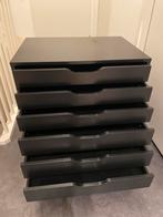 IKEA Alex Ladekast Zwart, Ophalen, Kunststof, 50 tot 100 cm, Zo goed als nieuw