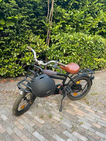 Supersuper Cooper Kinderfiets 16 inch Mat Zwart +zijwieltjes beschikbaar voor biedingen