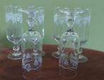 Vintage Luminarc 6 champagne flûtes met witte druiven, Glas of Glazen, Ophalen of Verzenden, Overige stijlen, Glas