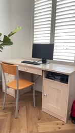 Wit Grenen bureau 160x58cm, Huis en Inrichting, Bureaus, Ophalen, Gebruikt, Bureau