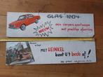 Glas 1204 / Heinkel reclamebord, Ophalen of Verzenden, Gebruikt, Reclamebord