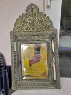 Borstelkastje  Halspiegel Messing  Jugendstil, Ophalen of Verzenden