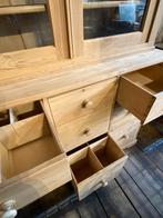 Landelijk oud grenen kast vitrine ladekast, Ophalen