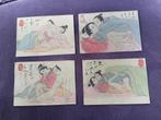Collectie oude Japanse erotische Shunga aquarellen, Japan, Antiek en Kunst, Ophalen of Verzenden