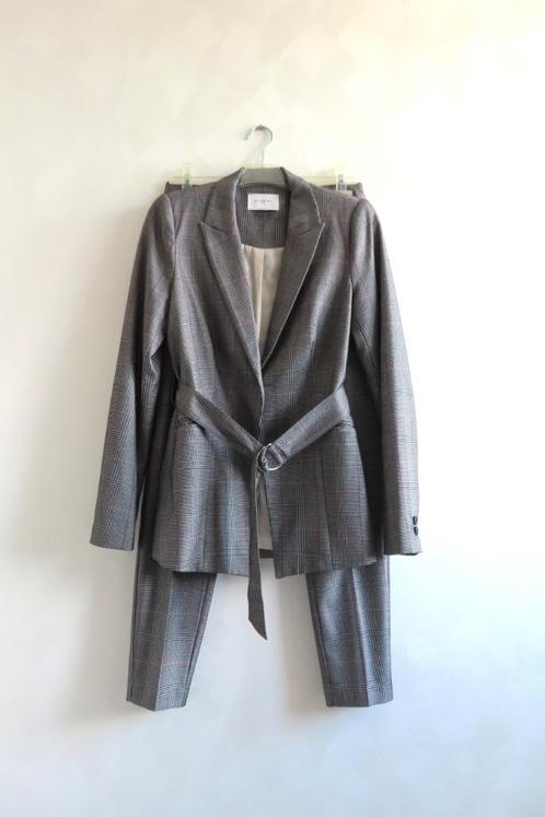 Broek en Blazer Zwart Wit Ruit Distrikt Norrebro mt S (4816), Kleding | Dames, Jasjes, Kostuums en Pakken, Zo goed als nieuw, Kostuum of Pak