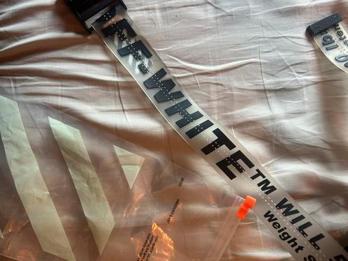 Off-White belt (riem) transparant zwart (overal uitverkocht), Kleding | Heren, Riemen en Ceinturen, Zo goed als nieuw, Zwart, Ophalen