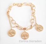 Goldplated bedelarmband, Ophalen of Verzenden, Nieuw
