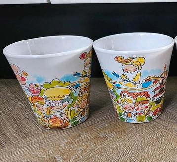 2x Blond Amsterdam kunststof melamine kinderbeker efteling beschikbaar voor biedingen