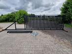Schuifpoort 400x150cm verticale spijlen NIEUWE VOORRAAD!, Met poort, Nieuw, IJzer, Spijlenhekwerk