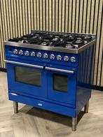 Prachtig Boretti Fornuis Babyblauw Gas 100cm + 2 Ovens UNIEK, Magnetron, 60 cm of meer, Zo goed als nieuw, Energieklasse A of zuiniger