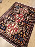 Vintage handgeknoopt perzisch tapijt qashqai 180x130, Info@SlatsAntiek.nl, 100 tot 150 cm, Perzisch, Ophalen of Verzenden