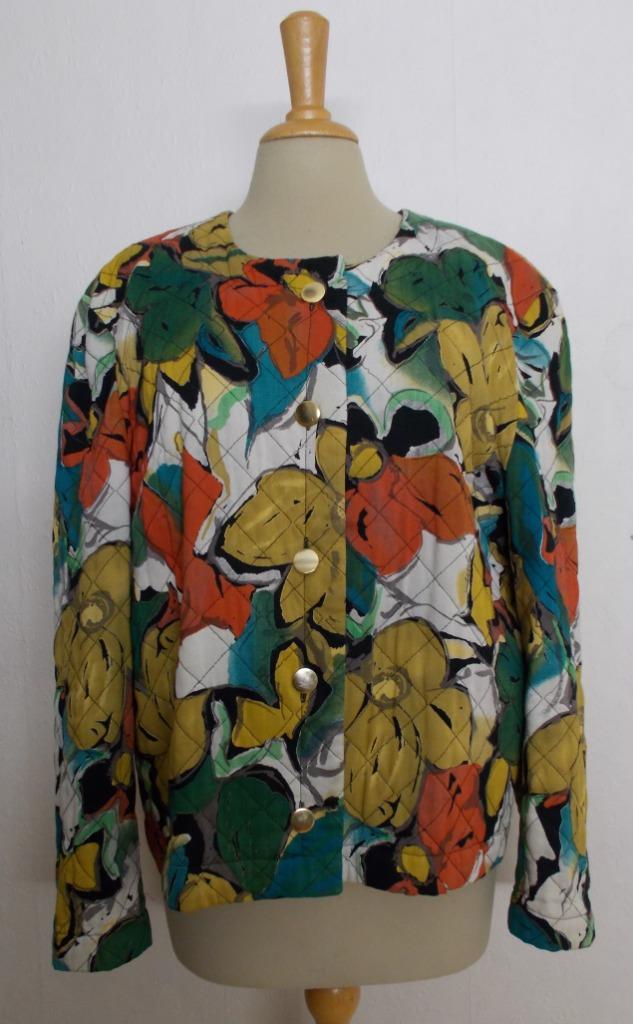 Fleurig leuk iets gewatteerd jasje! 42, Kleding | Dames, Jasjes, Kostuums en Pakken, Zo goed als nieuw, Jasje, Maat 42/44 (L)