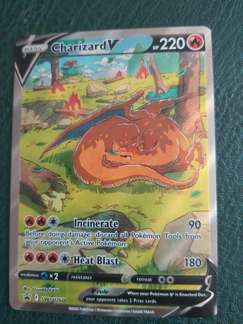 Charizard V #swsh260 promo kaart sleeping charizard, Hobby en Vrije tijd, Verzamelkaartspellen | Pokémon, Zo goed als nieuw, Losse kaart