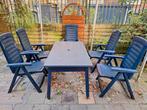 Mooie tuinset met jardin stoelen, Ophalen, 5 zitplaatsen, Kunststof, Zo goed als nieuw