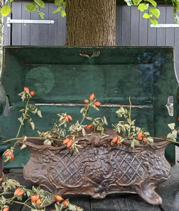 Grote gietijzeren jardiniere  beschikbaar voor biedingen