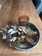 Mooie stenen schaal met accessoires, Huis en Inrichting, Woonaccessoires | Dienbladen, Ophalen of Verzenden, Zo goed als nieuw