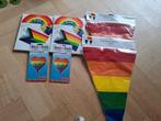Regenboog 2 slingers,  2 vlaggen en 2 ballonnen NIEUW, Ophalen of Verzenden, Nieuw