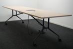 Mara Klaptafel Verrijdbaar | 320 x 80 cm | met Kabeldoorvoer, Gebruikt, -, -, Eikenhout