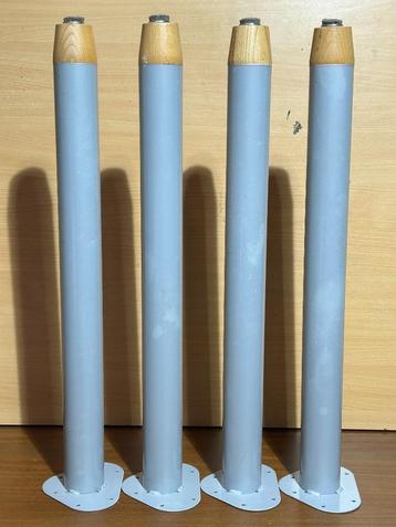 Tafelpoten - bureaupoten aluminium-beuken (4 stuks)  beschikbaar voor biedingen