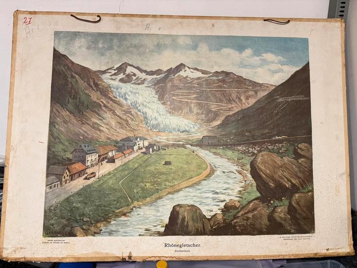 Schoolplaat Wolters, Antiek en Kunst, Antiek | Schoolplaten, Aardrijkskunde, Ophalen