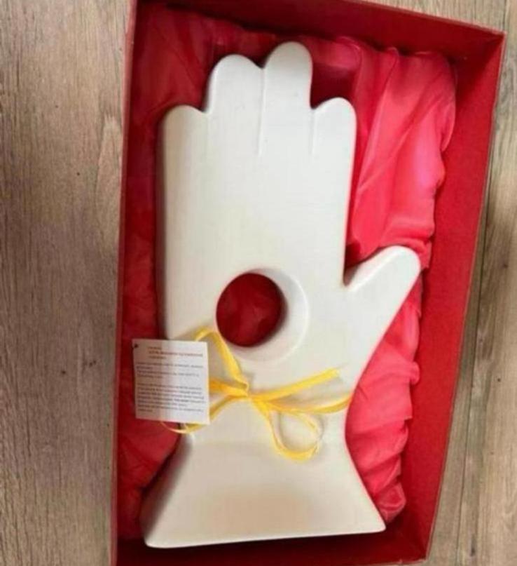 Pols Potten...Spaarpot Hole in Hand, Antiek en Kunst, Kunst | Designobjecten, Ophalen of Verzenden