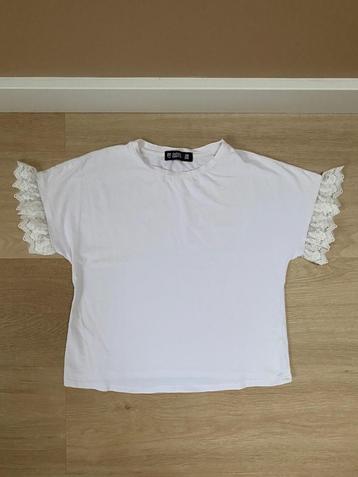 Z.g.a.n. Wit shirt / top met kant van Guts & Gusto, maat S M beschikbaar voor biedingen