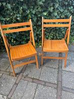 Klapstoelen Mid Century Beuken - Set van 2, Ophalen, Gebruikt, Twee, Bruin