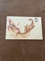 Antieke Franse briefkaart met droogbloemen, Ophalen of Verzenden